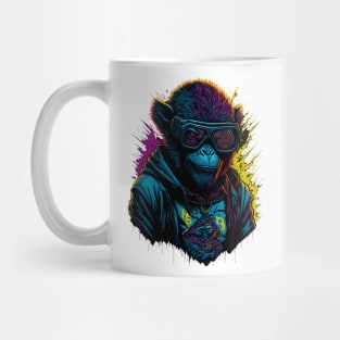 Cool Monkey Lover Sunglasses Art Mug